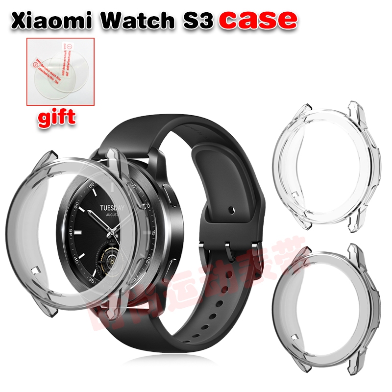 XIAOMI 適用於小米手錶 S3 保護殼軟 TPU 小米 S3 保護套鋼化玻璃