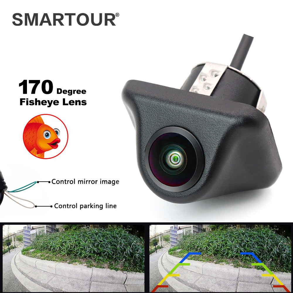 Smartour 170度倒車後鏡頭 CCD魚眼鏡頭 汽車後側 前視攝像頭 廣角倒車 鏡頭 倒車攝像頭 夜視防水 NTS