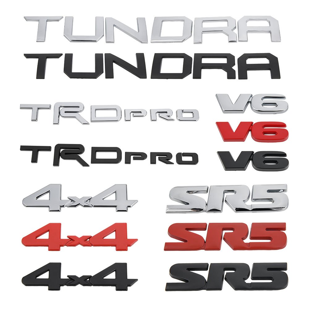 三維前後貼紙 4X4 TRDPRO SR5 V6 徽章貼花標誌汽車貼紙適用於豐田 TUNDRA