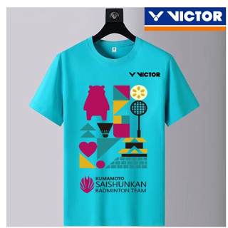 Victor2023春夏新款yy羽毛球服比賽系列上衣男女吸濕速乾運動短袖訓練衫速乾文化t恤