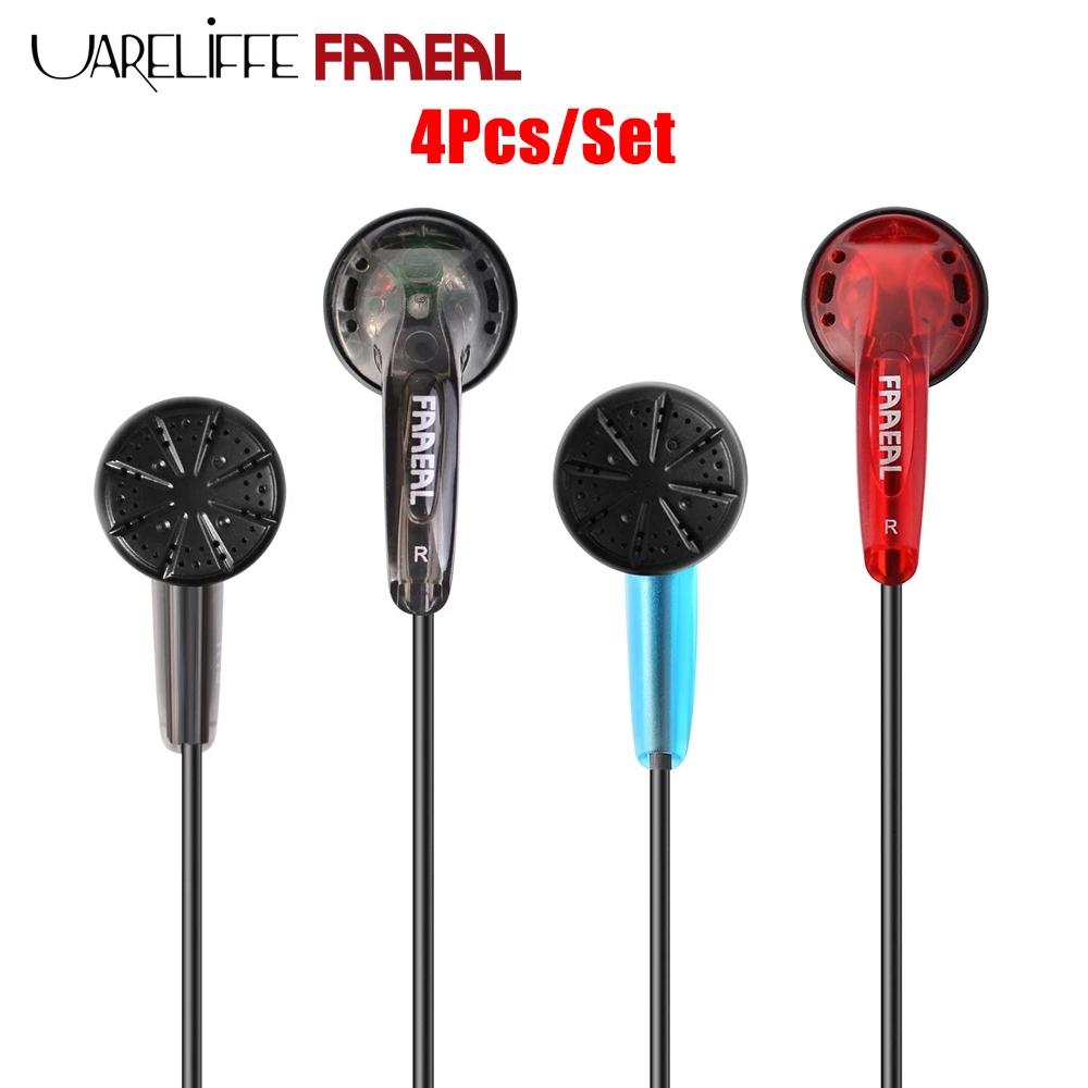 Uareliffe 4 件虹膜祖先有線耳機好低音 3.5 毫米入耳式耳機平衡聲音平頭耳塞運動跑步音樂耳機適用於手機 MP