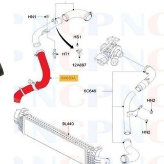 適用於福特 FOCUS Mk2 C-MAX 1.8 TDCI TURBO 中冷器軟管 1374657