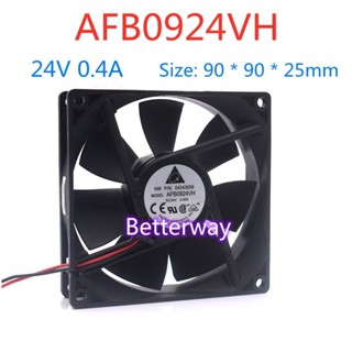 AFB0924VH 9025 9CM 24V 0.4A 90mm變頻器雙滾珠軸承散熱風扇全新