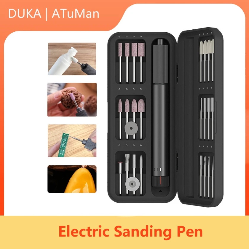 Duka ATuMan 迷你鑽電動雕刻筆變速旋轉工具套件用於研磨拋光角磨機的雕刻筆