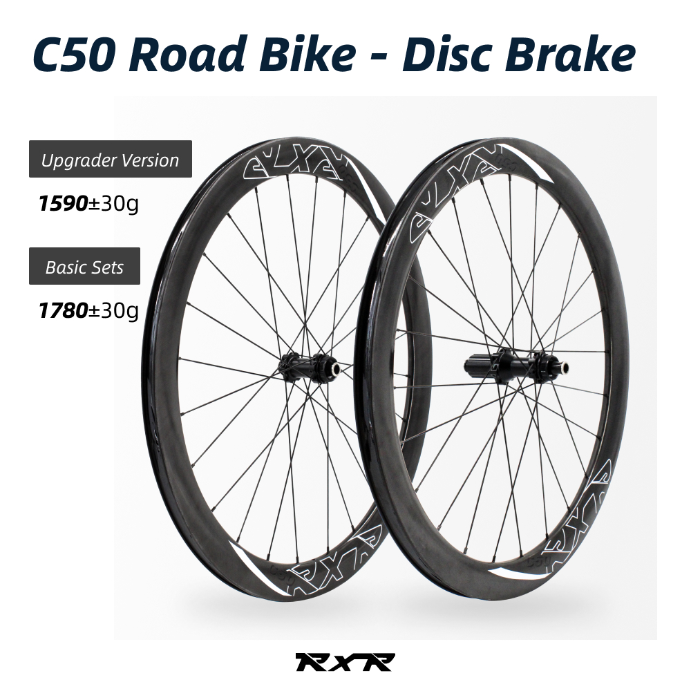 Rxr 碳纖維輪組 50mm 或 38mm 適用於公路自行車 700C V 剎車/輪輞剎車輪