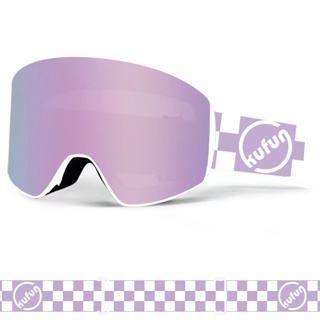 酷峰KUFUN專業滑雪鏡滑雪眼鏡護目鏡防霧磁吸雪地柱面球面雪鏡近視女男裝備送眼鏡盒+防塵袋