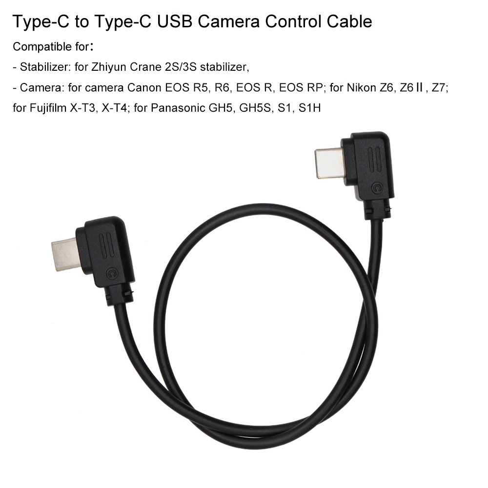 Type-c 轉 Type-C USB 相機控制線更換智雲 Crane 2S/3S 穩定器相機控制線適用於佳能 EOS