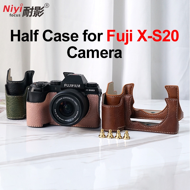 全新 PU 皮革相機包半身保護套適用於 Fujifilm XS20 XF10 X-F10 XS20 XS10 保護套