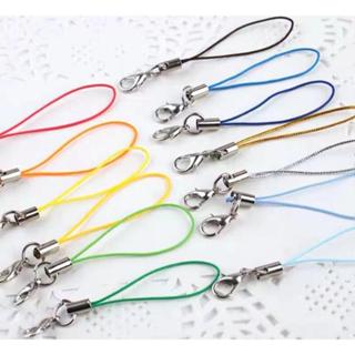 10 件/包短款彩色繩手機鏈帶龍蝦扣 DIY 鑰匙鏈繩 K0012