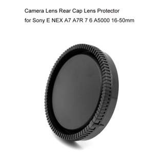 黑色相機鏡頭後蓋鏡頭保護膜適用於索尼 E NEX A7 A7R 7 6 A5000 16-50mm