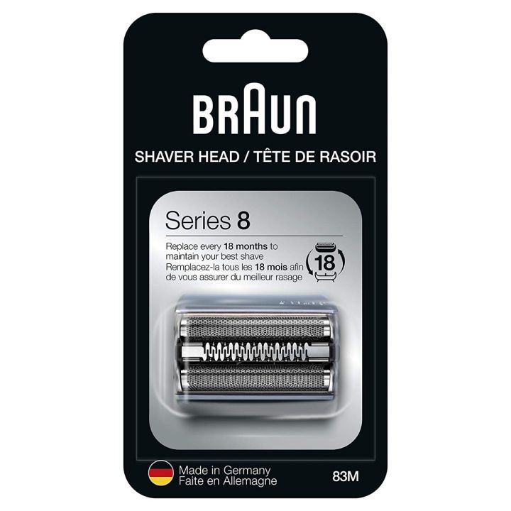 適用於 Braun Series 8 電動剃須刀更換頭 - 83M - 兼容電動剃須刀 8370cc、8340s、835