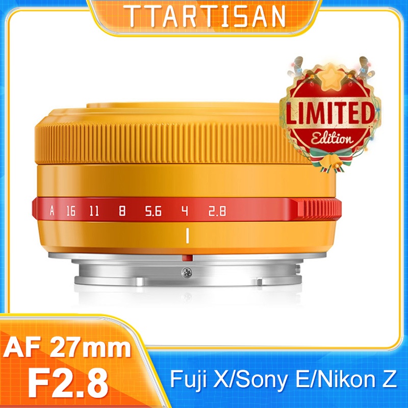Ttartisan 自動對焦 27mm F2.8 限量版相機鏡頭 Fujifilm XF 卡口適用於 XA7 XT30