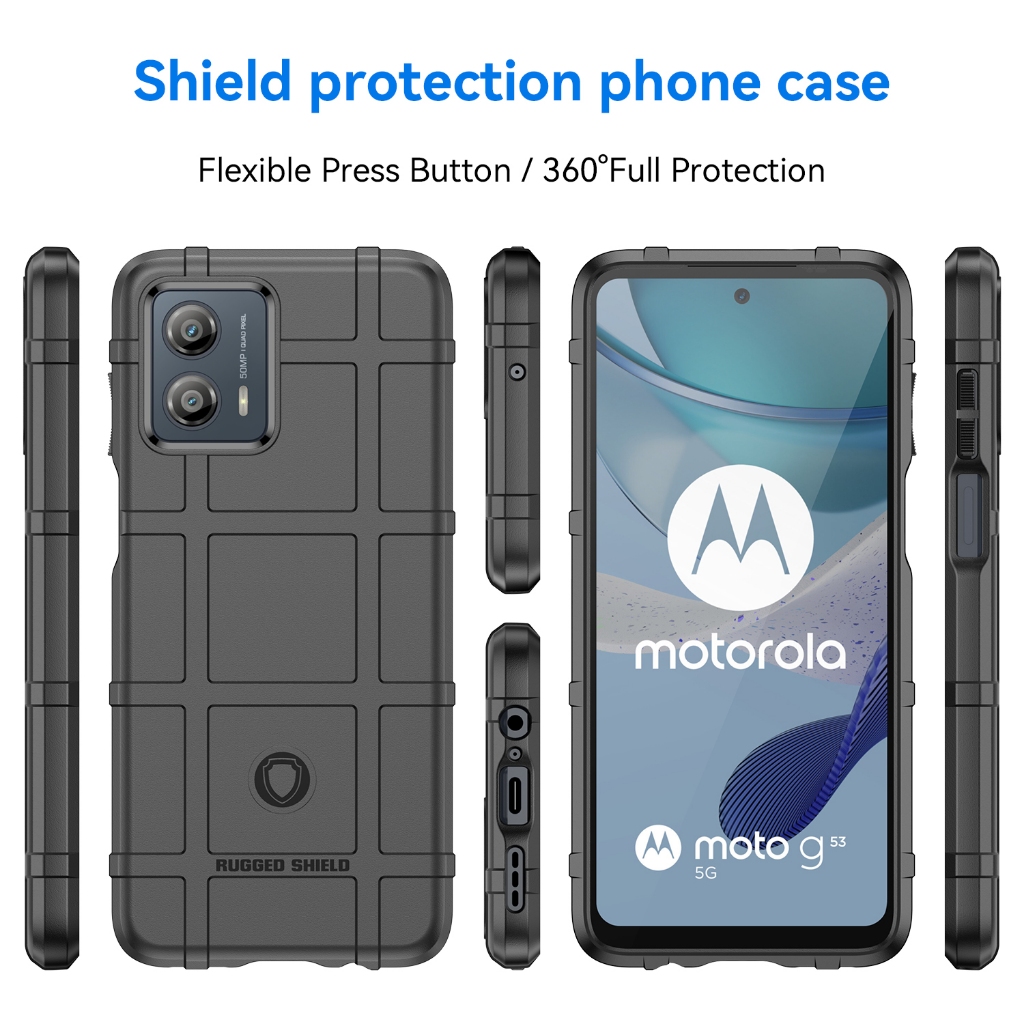 MOTOROLA 適用於摩托羅拉 moto g53 5G G53Y G53G G53j 橡膠外殼 Armor 重型外殼適