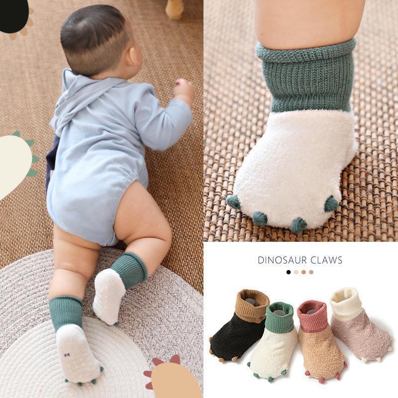 立體童襪 嬰兒寶寶襪子 兒童鞋襪 女童男童防滑地板襪 秋冬加厚保暖襪