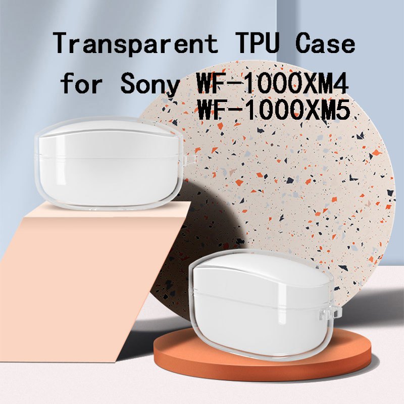 索尼 WF-1000XM4 / WF-1000XM4 保護套,透明軟 TPU 保護套適用於索尼 WF1000XM5/xm