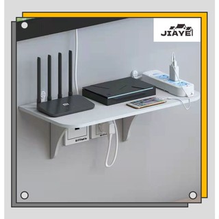 JIaYe--現貨速發 放路由器置物架 挂牆免打孔插座支架 壁挂機頂盒收納架 wifi無線收納盒子