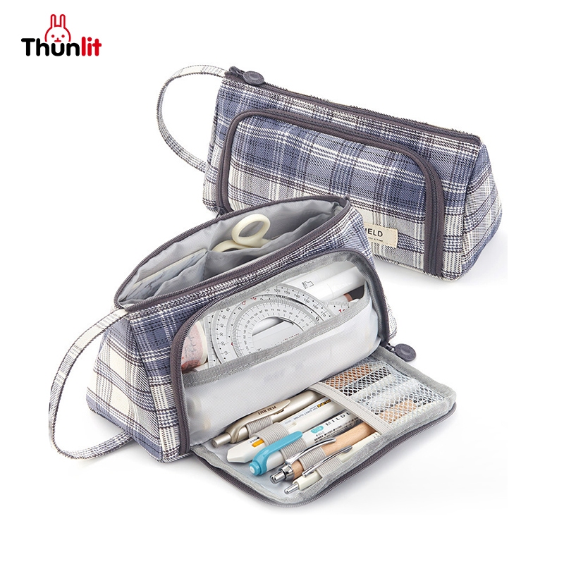 Thunlit 鉛筆袋大容量便攜手提鉛筆盒袋適用於辦公室學校大學生青少年女孩男孩男士女士收納袋
