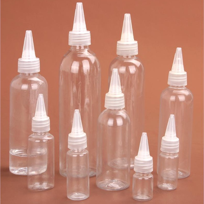 現貨【密封罐】透明尖嘴瓶 擠壓瓶 塑膠滴瓶 小空瓶 膠水軟塑膠瓶 乳液分裝瓶 顏料瓶