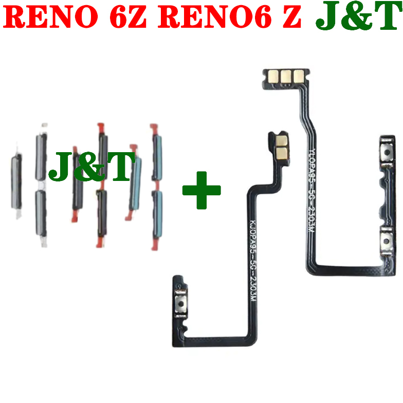 Reno6 Z 電源開關音量按鈕 Flex 適用於 OPPO Reno 6Z Up Down 側鍵按鈕排線