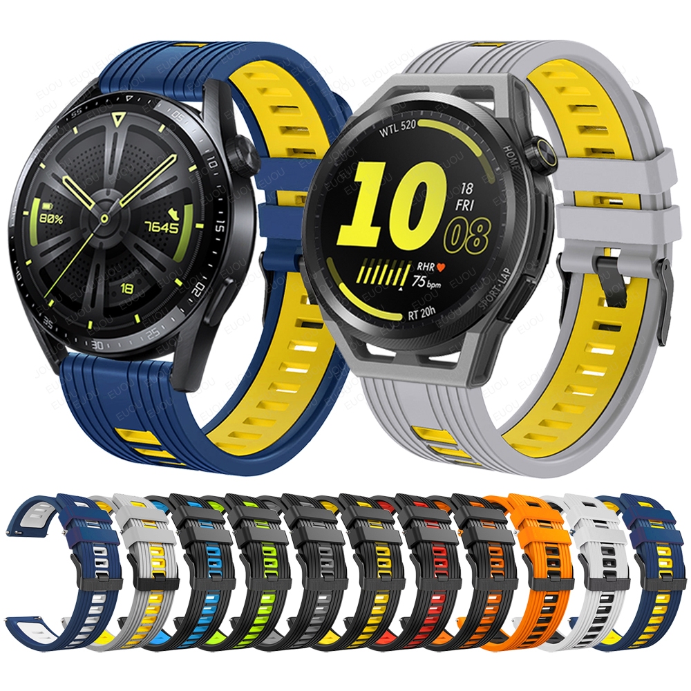 華為 Easyfit 運動矽膠錶帶適用於 HUAWEI WATCH GT Runner/GT 3 46MM/GT2 Pr