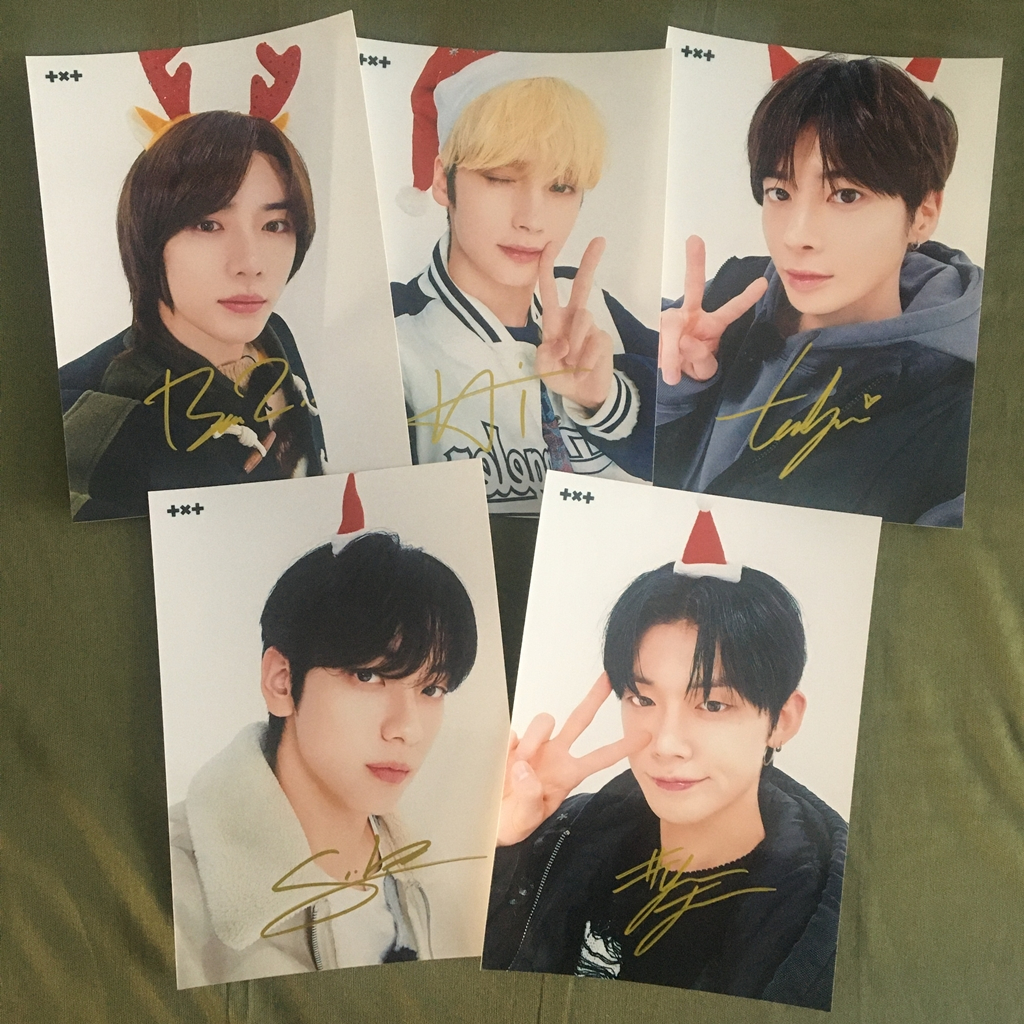 TXT Tomorrow X Together 集體成員 親筆簽名照 7寸 k-pop