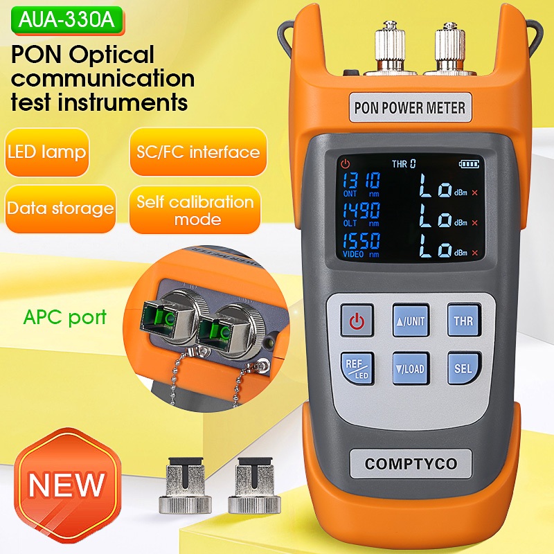Comptyco AUA-330A手持式PON光功率計PON網絡檢測在線測試PON光功率APC端口