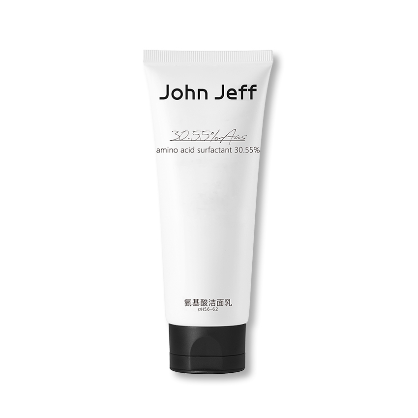 John Jeff 氨基酸洗面乳 卸妝潔面乳胺基酸肌膚保養潔顏 泡沫洗面乳洗卸二合一