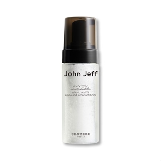 John Jeff 水楊酸潔面慕斯 抗痘痘洗面乳洗臉慕絲氨基酸洗面乳 深層溫和清潔潔面乳淨化毛孔