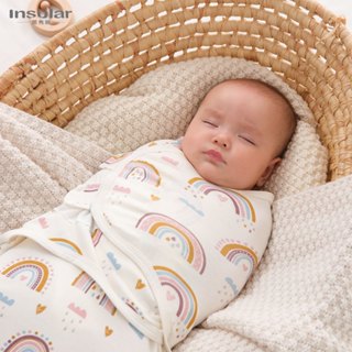 Insular Muslin 嬰兒襁褓包裹襁褓嬰兒毯帶帽繭布套裝新生兒信封睡袋睡袋