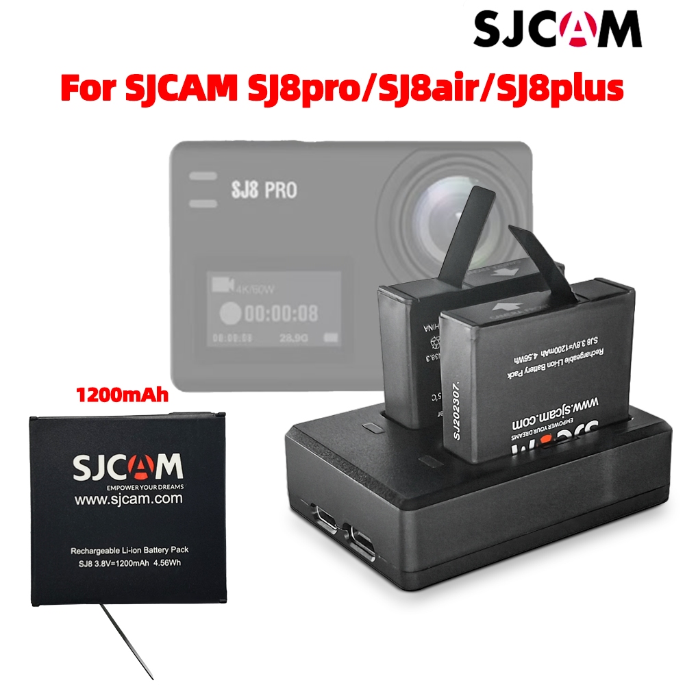 電池充電器適用於 SJCAM SJ8pro SJ8 air SJ8 plus 配件