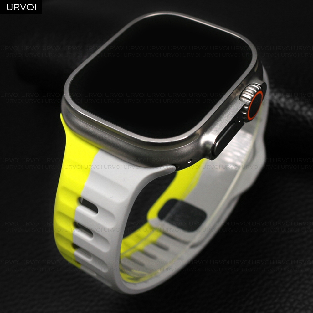 Urvoi Apple Watch ultra 2 系列矽膠錶帶 9 8 7 6 SE 54321 錶帶適用於 iWat