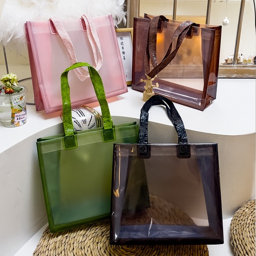 【客製化】【PVC袋】黑色 透明 手提袋 綠色 複合 塑膠袋 pvc 包裝袋 服裝 購物袋 高檔 顏值 定做