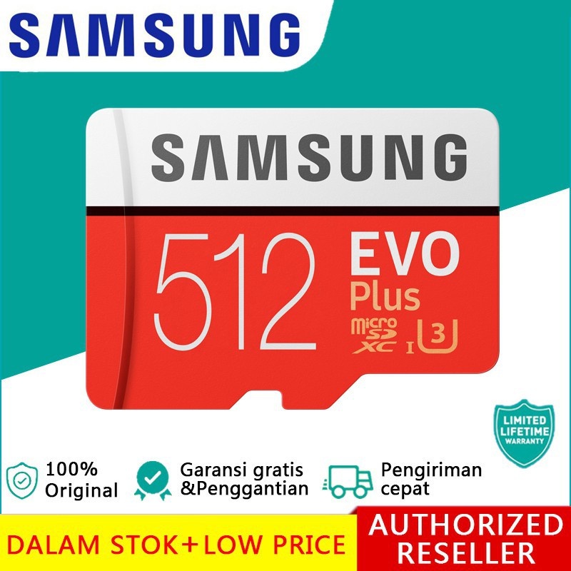 SAMSUNG 三星 Micro SD 存儲卡 W/Adpt EVO Plus (64GB/128GB/256G/512