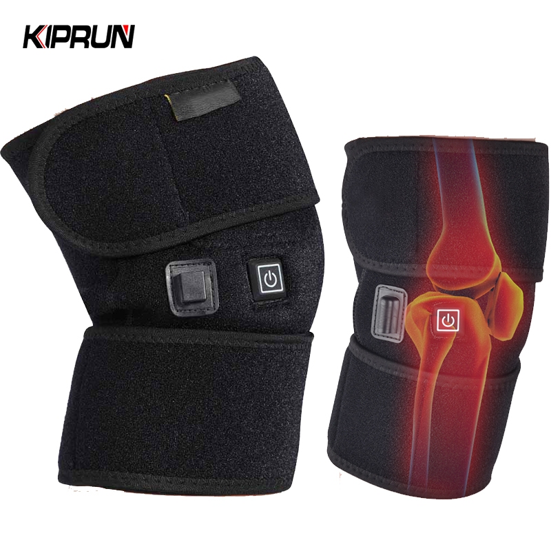 Kiprun 電動腿部按摩器加熱護膝紅外線熱敷膝蓋關節炎疼痛緩解膝蓋保護支撐帶,USB 電纜