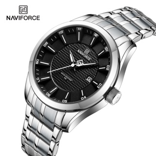 Naviforce 品牌商務豪華手錶男士時鐘防水夜光石英不銹鋼手錶時尚男士手錶