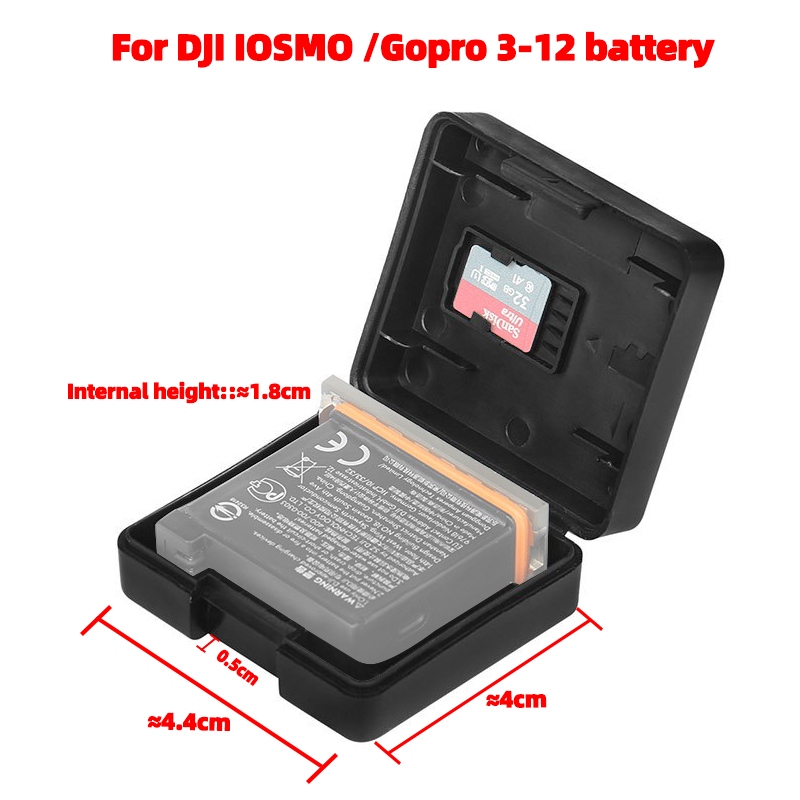Gopro9/10/11/12 DJI OSMO Batt TF 存儲卡保護盒配件電池收納盒