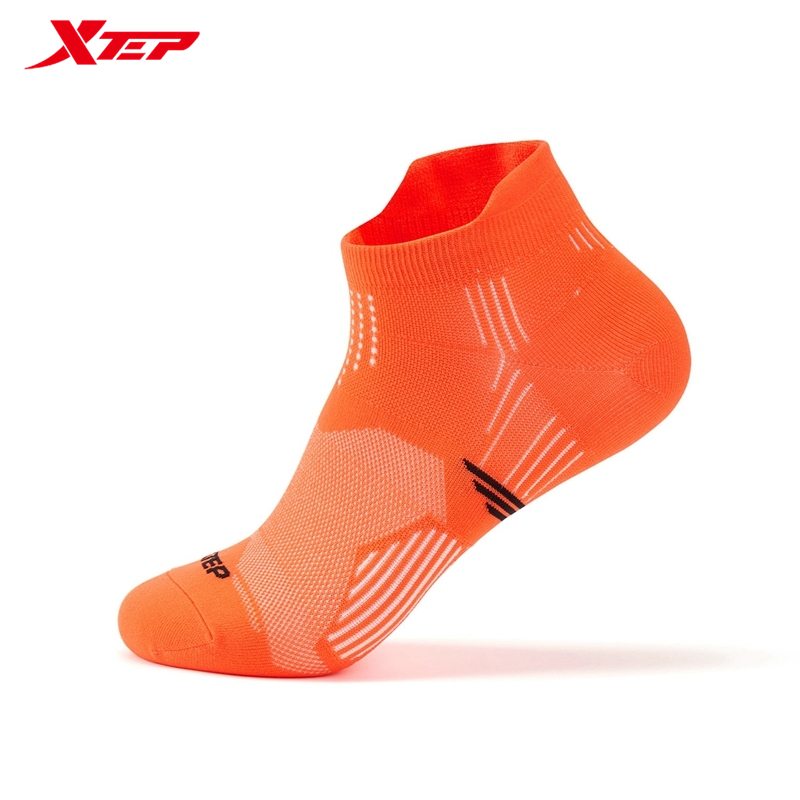 【特步 xtep】競速馬拉松系列 | 情侶款馬拉松短襪子 2024春季新款專業跑步襪子平板防滑短襪