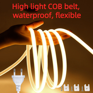 110V高壓 COB燈帶家用照明 LED柔性燈條 戶外廣告燈條