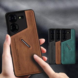 Tecno Pova 5 Pro Pova5 4pro 4 手機殼雙層保護豪華皮革背面 + 軟橡膠矽膠防震套