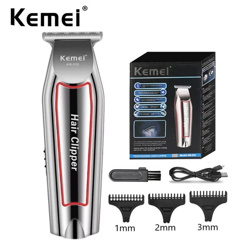 Kemei 專業理髮器電動鬍鬚修剪器男士理髮器理髮機理髮美容套件 KM-032