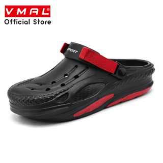 Vmal 夏季外穿 Crocs 男士花園鞋防滑涼鞋軟底沙灘拖鞋