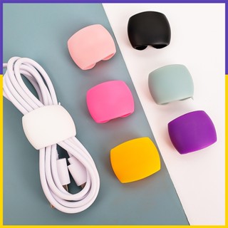 【快速船】 1pc 電纜整理器電纜管理器矽膠扣, 用於耳機線 / 充電線可重複使用的電纜夾