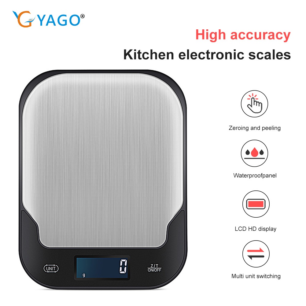 Rcyago 數字食品秤稱重秤數字液晶廚房秤 5kg/10kg 精度電子廚房烹飪食物重量