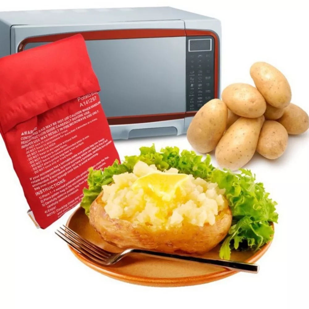 烤紅薯神器 微波爐專用 紫薯 香甜地瓜 土豆 玉米 番薯 家用多功能袋 可重複使用微波爐烤土豆包 土豆袋 馬鈴薯袋