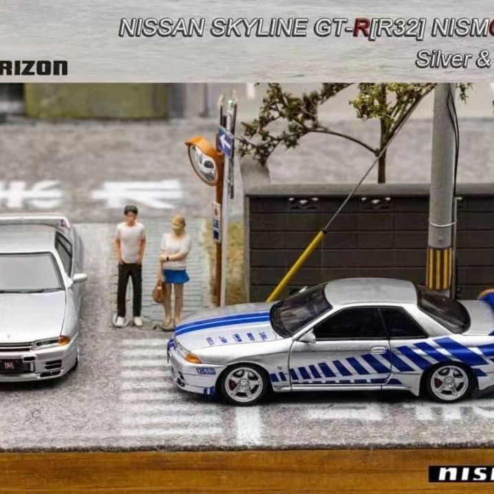 R32fh 1:64 Nissan GTR R32 Skyline GT-R Nismo S-Tune 開蓋合金車模