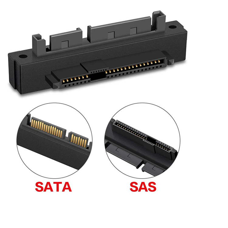1pcs SFF-8482 SAS 轉 SATA 15Pin 直/彎頭 90 度角適配器轉換器,用於主板電纜