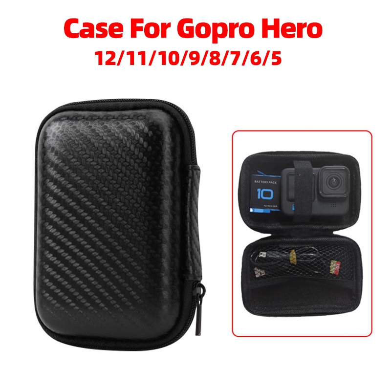 Gopro Hero 12/11/10/9/8/7/6/5 迷你貝殼包盒運動相機配件便攜包