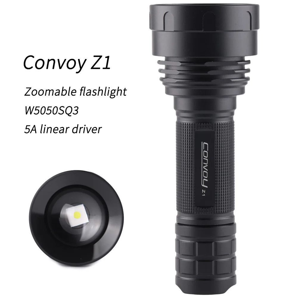 Convoy Z1 手電筒帶 W5050SQ3 LED 可變焦手電筒野營遠足燈