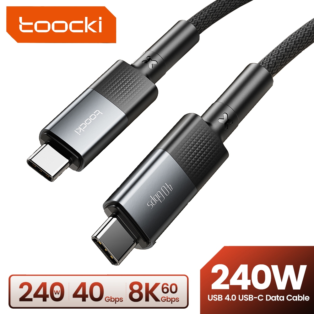 Toocki 240W Type C 轉 Type C 數據線快速充電 QC4.0 PD 60W USB C 手機充電線
