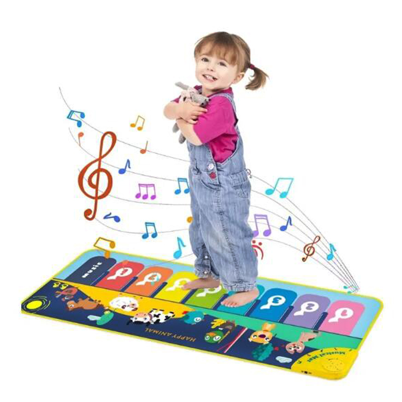 100x36cm 兒童鋼琴音樂毯 多功能動物音效遊戲健身墊 寶寶爬爬墊啟蒙樂器安撫教具 嬰幼兒益智玩具 生日禮物